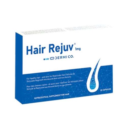 Hair Rejuv 1mg Minoxidil capsules, oral treatment for hair loss, supports hair growth and reduces shedding for men and women.