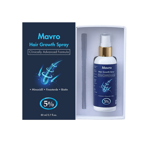 Mavro 5% Hair Growth Spray – Minoxidil, Finasteride & Biotin for Stronger Hair - Image 2
